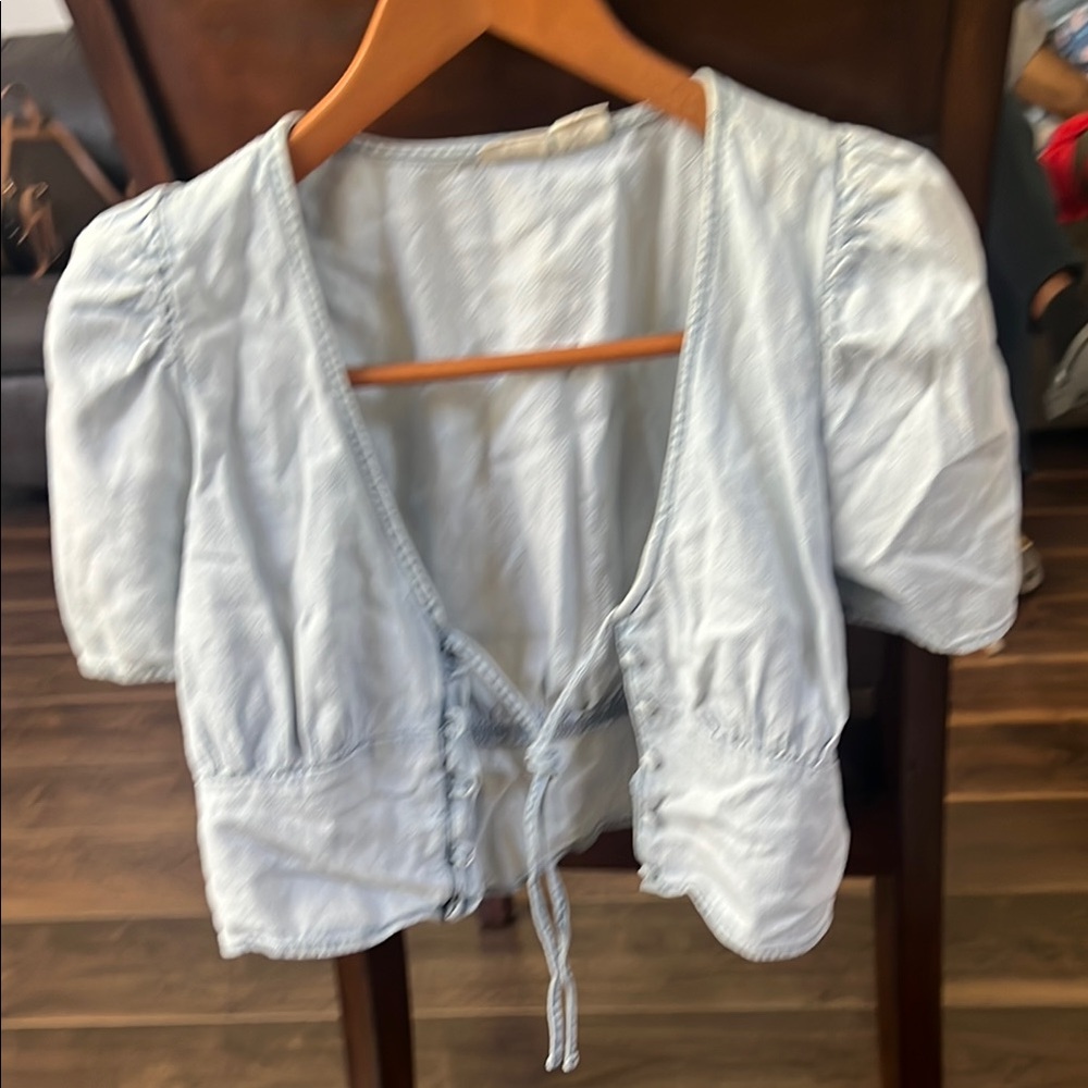 Levi's Light Blue Denim Top